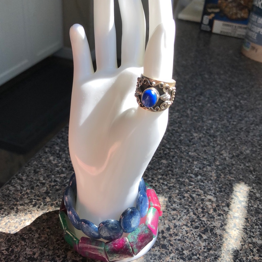 💕Hostess pick😍 6 1/2 Lapis sterling band ring